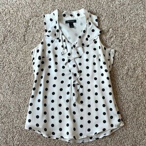 White House Black Market sleeveless ruffle top